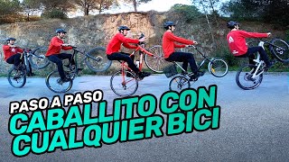 😎 Cómo LEVANTAR la RUEDA DELANTERA caballito con cualquier BICI Paso a paso 👇 [upl. by Norab]