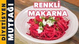 RENKLİ MAKARNA TARİFİ  KIRMIZI PANCAR SOSLU [upl. by Tnert]