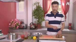 Recette de cuisine  Saumon mariné sur salade de patates douces [upl. by Forta87]