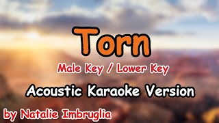 Torn  Natalie Imbruglia Lower Key  Male Key Acoustic Karaoke Version [upl. by Annerahs530]