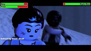 All Versions Of LEGO Star Wars Ep VII Rey amp Finn vs Kylo Ren with healthbars [upl. by Thissa]