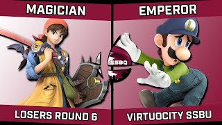 Magician Hero vs Emperor Luigi  Virtuocity SSBU Tournament [upl. by Liryc]