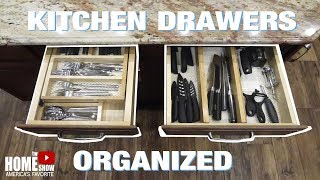 KITCHEN DRAWERS  ORGANIZATION Using Drawer Dividers amp 2Tier Cutlery Drawer [upl. by Raimund]