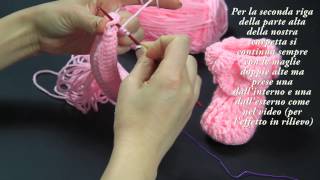 Scarpette Baby passo a passo ad uncinetto  parte 2   Video Tutorial [upl. by Kammerer]