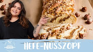 Nusszopf Rezept  Hefezopf mit Nussfüllung 😍🤩 I Einfach Backen [upl. by Docila]