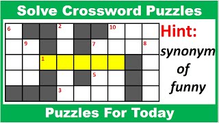 Crossword Puzzles  Dont miss to solve puzzle today  English Crossword Riddles Puzzles Today [upl. by Cathryn]