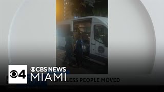 Dozens of people experiencing homelessness in Miami relocated to Miami Beach [upl. by Hamnet]