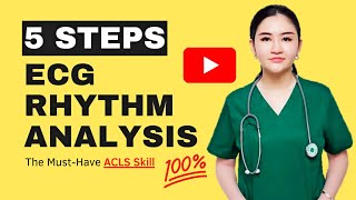 5 Steps ECG Analysis ACLS Skill [upl. by Kirstin]