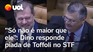 Dino responde após Toffoli fazer piada e dizer que experiência só não é maior que ele veja vídeo [upl. by Noinatrad]