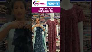 Spun Crush Nighties M size  Nighties wholesale and retail shop in Hyderabad The Womenza [upl. by Engedus]