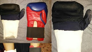 Cómo hacer unos guantes de boxeo caseros con telas y cartón Y otro video hice chaleco para entrenar [upl. by Faustena762]