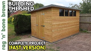 DIY Building A Shed From Scratch  Complete Project Fast Version [upl. by Anatak]