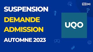 UQO Suspend les demandes dadmission pour lautomne 2023 [upl. by Nwahsaj]