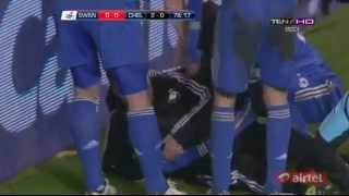 Eden Hazard Kicks Ball Boy vs Swansea City [upl. by Gearalt]