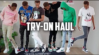 HUGE TRYON CLOTHING HAUL FASHIONNOVAMEN PACSUN amp BOOHOOMAN [upl. by Zilef753]