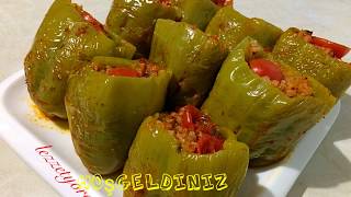 ZEYTİNYAĞLI BİBER DOLMASI  TAM ÖLÇÜLÜ DOLMA TARİFİ  NEFİS YEMEK TARİFLERİ [upl. by Lennie]