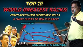 EFREN REYES DEMONSTRATED INCREDIBLE SKILLS amp MAGIC SHOTS TO WIN THE RACK amp DEFEATED HIS OPPONENTS [upl. by Yurik]