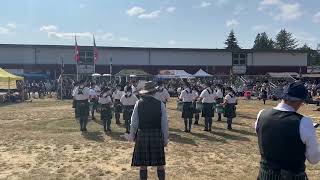 Cascadia Pipe Band Grade 2 Medley Enumclaw Highland Games 2024  Drums view [upl. by Notaes]