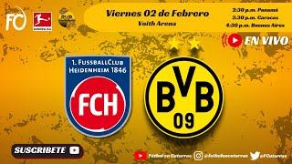 1FC Heidenheim VS Borussia Dortmund  BUNDESLIGA  Jornada 20 [upl. by Aizahs]