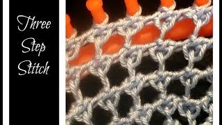 How to Loom Knit the Three Step Stitch Lace Pattern  You can use Round or Long Loom [upl. by Annaiel]