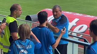 Ritiro Napoli Starace sorprende i tifosi in Tribuna [upl. by Perrie]