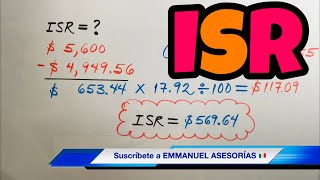 Cómo Calcular el ISR Impuesto Sobre la Renta Bien fácil y Rápido [upl. by Eigla]