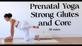 Prenatal Glutes and Core  Yoga with Katrina [upl. by Iur]