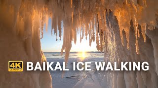 MUST SEE 😲 4K HDR 2024 Walking Tour on Baikal Lake Ice [upl. by Otnas418]