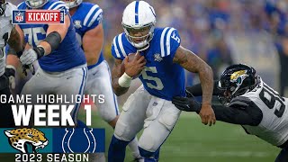 Jacksonville Jaguars vs Indianapolis Colts  2023 Week 1 Game Highlights [upl. by Eilah]