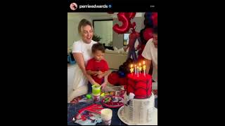 Perrie Edwards celebrating the birthday of her son Axel Xander perrieedwards hollywoodcelebs [upl. by Redyr]