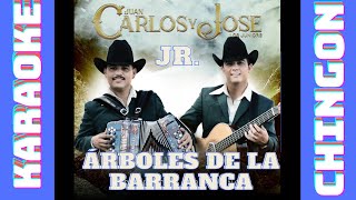 KARAOKE  Árboles De La Barranca  Carlos y José Jr [upl. by Aerdnas]