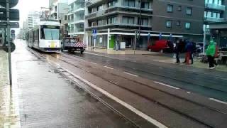 Coast Tram Lijn in Middelkerke Belgium [upl. by Dew]