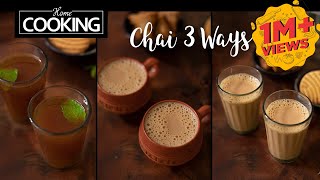 Chai 3 ways  Kattan Chai  Masala Chai  Ginger Cardamom Tea [upl. by Kraul]