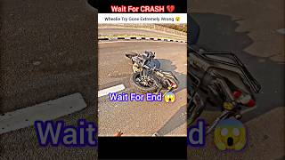 Wheelie Try Gone Extremely Wrong 😮 Crashed R15 Bike 😭shorts crash bikeride motovlog viralshorts [upl. by Ycal]