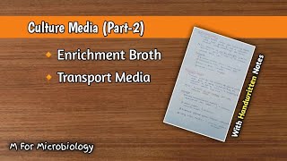 Culture Media Part2  Enrichment broth  Transport media  Microbiology lectures [upl. by Ixela480]