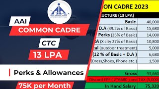 AAI JE Common CadreSr AssistantJrAssistant Salary Details 2023 [upl. by Kelci]