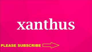 How To Pronounce xanthus [upl. by Giordano896]