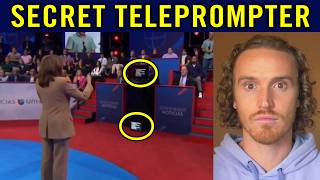 Kamala Harris CAUGHT CHEATING with Teleprompter in Town Hall [upl. by Nilknarf591]