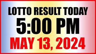 Lotto Result Today 5pm May 13 2024 Swertres Ez2 Pcso [upl. by Niak]