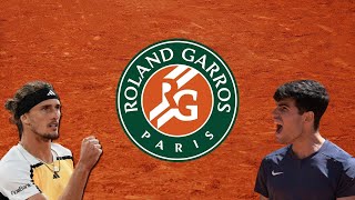 CAlcaraz VS AZverev Roland Garros Final 2024 [upl. by Nnil600]