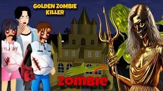 Golden Zombie in The Hunted House 🙀  Sakura Zombie Drama  Sakura school SIMULATOR [upl. by Navad]