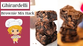 Ghirardelli dark chocolate brownies  BROWNIE MIX RECIPES  Ghirardelli brownies [upl. by Anned]