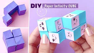 How to make a paper Infinity Cube Infinity cube fidget toy viral TikTok fidget toys [upl. by Faust]