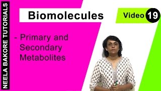 Biomolecules  NEET  Primary and Secondary Metabolites  Neela Bakore Tutorials [upl. by Ylimme207]