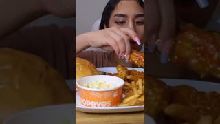 Popeyes Mukbang Watch Full Video [upl. by Nemlaz]