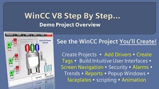 WinCC v80 Step By Step 1 The Demo Project Youll Build 👨🏽‍💻 Learn SCADA Programming winccguru [upl. by Chaffin]