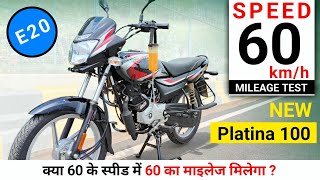 Bajaj Platina 100 OBD2 Mileage Test Video  New Platina Real Mileage 100 New Bike Hindi [upl. by Rosamond]