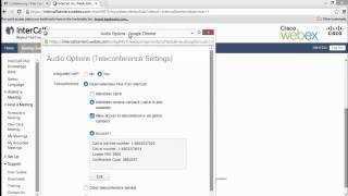 Add InterCall Operator Assisted Audio to WebEx Through Your Webex Site [upl. by Leiruh931]