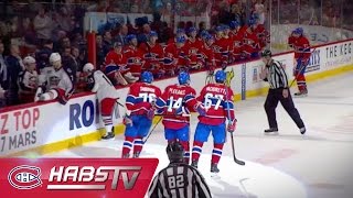 Plekanec scelle lissue  Plekanec adds the shorthanded empty netter vs Columbus [upl. by Call]