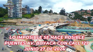 VOLANDO EN DRONE 4K  LO IMPOSIBLE SE HACE POSIBLE PUENTES AV BOYACA CON CALLE 127 [upl. by Elleirb]